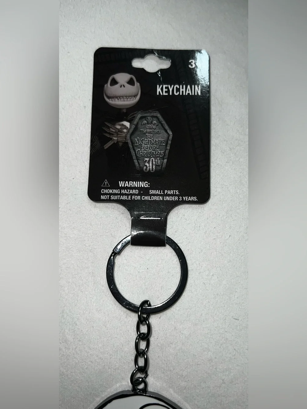 Disney NBC 30th Anniversary Jack Skellington Metal Keychain - NWT